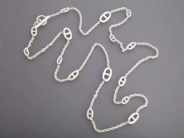 Hermès Sterling Silver Farandole Necklace 120 in Silver from Ann's Fabulous Finds, photo 2 of 2