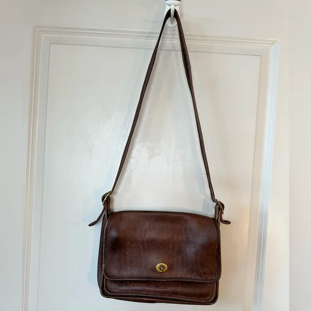 Coach Vintage Legacy Flap Turnlock Adjustable Crossbody Brown Leather Bag in brown|red Leather from Poshmark