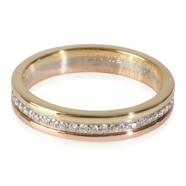 3-Tone Gold Diamond Vendome Louis Cartier Band in Gold from myGemma