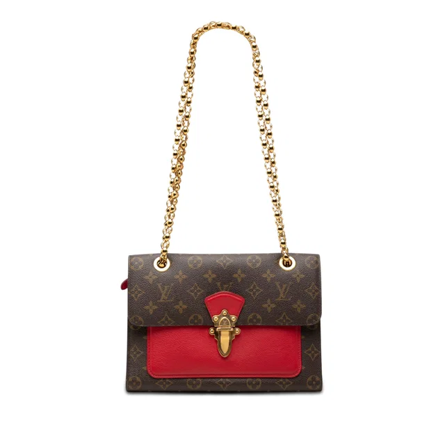 Brown Louis Vuitton Monogram Victoire Shoulder Bag in Brown Coated canvas from Designer Revival