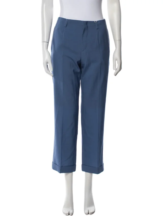 Givenchy Wool Straight Leg Pants w/ Tags in blue Wool from The RealReal