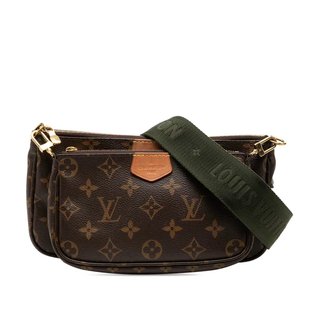 Brown Louis Vuitton Monogram Multi Pochette Accessoires Satchel in Brown Coated canvas from Designer Revival