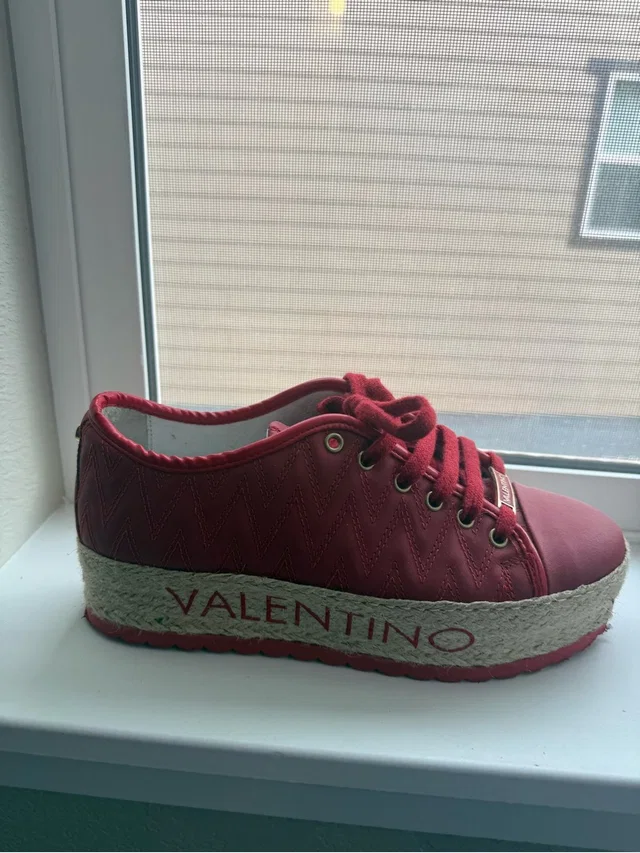 Valentino Sneakers in red from Poshmark