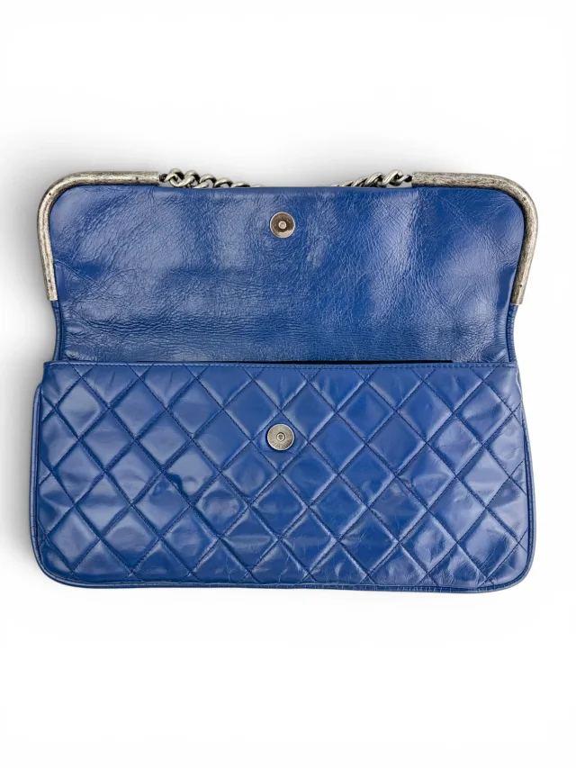 Chanel Glazed Calfskin Clutch in Blue Calfskin from Season 2 Consign, photo 5 of 5