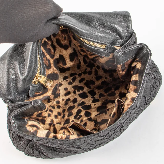 Dolce & Gabbana Black Lace Large Sicily Bag in Black from Labellov, photo 5 of 8