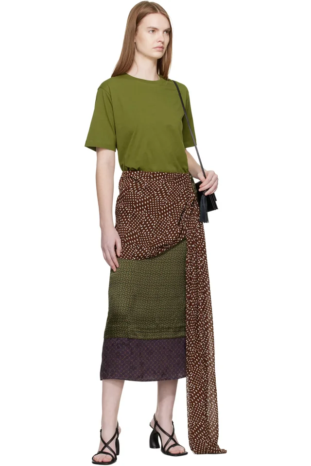 Dries Van Noten Green Cotton T-shirt, photo 4 of 4 from SSENSE