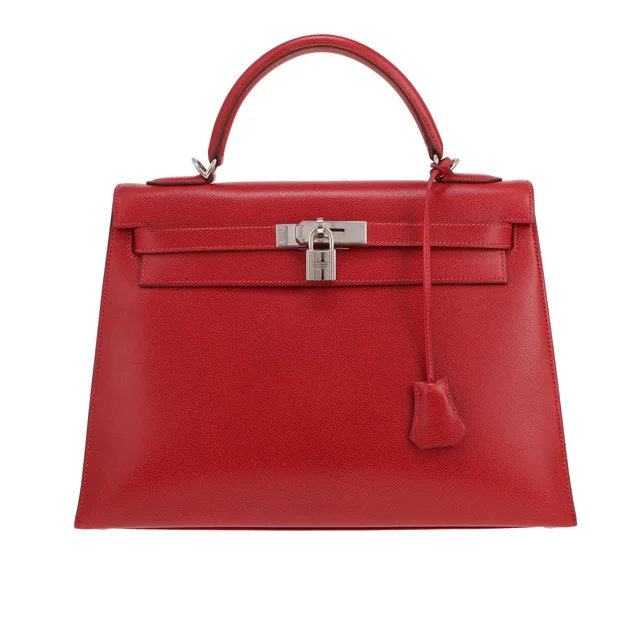 Hermès Kelly 32 cm handbag in Red Leather from Collector Square, photo 2 of 6