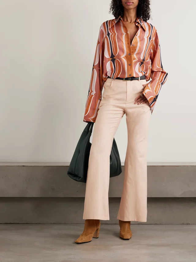 ALIX OF BOHEMIA Dana printed silk shirt in Orange, photo 2 of 2 from NET-A-PORTER (Canada)