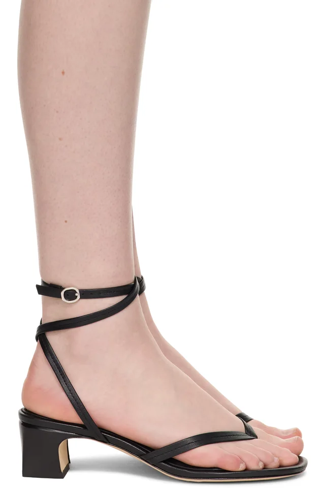 Black Gemma Strappy Heeled Sandals, image 1 of 1 from SSENSE
