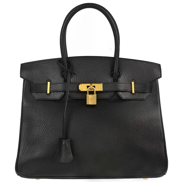 Hermès Black Ardennes Birkin 30 Handbag in Black from AMORE Vintage Tokyo