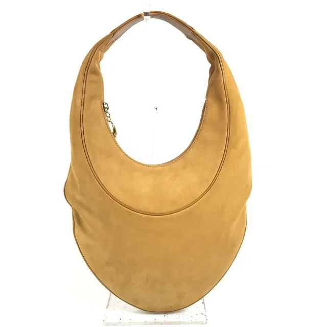 Bvlgari Shoulder Bag Ascot Nubuck Beige in Beige Suede from The Reluxe
