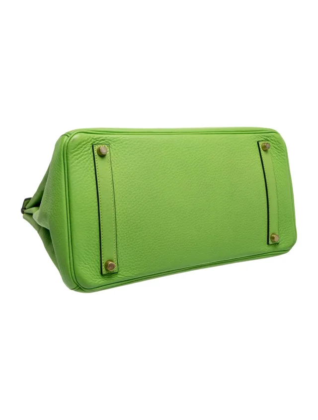 Hermès Clemence Birkin 35 in green Clemence leather from The RealReal, photo 5 of 6