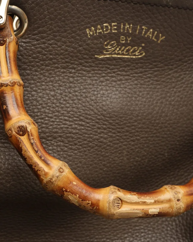 Gucci Large Bamboo Shopper Tote Bag in Caviar leather from A Retro Tale, photo 9 of 11