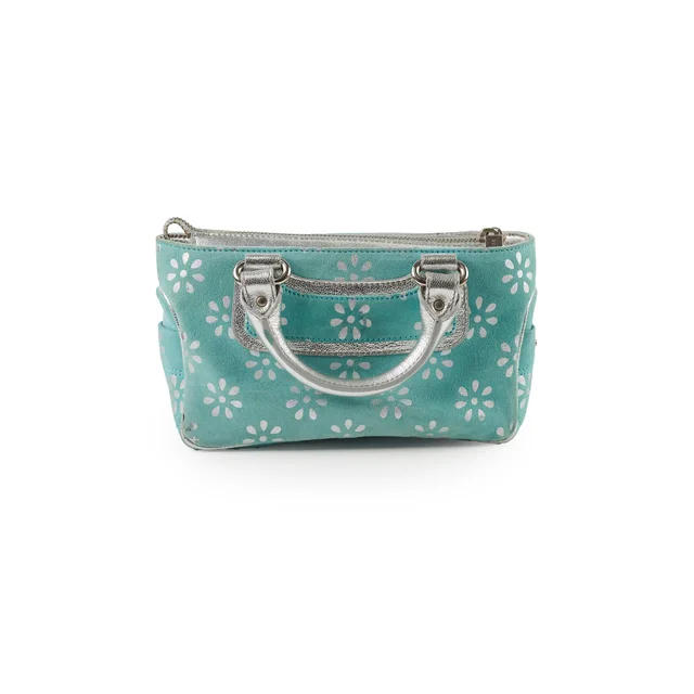 Celine Top Handle Tiffany Blue Suede in Blue Suede from The Purse Affair