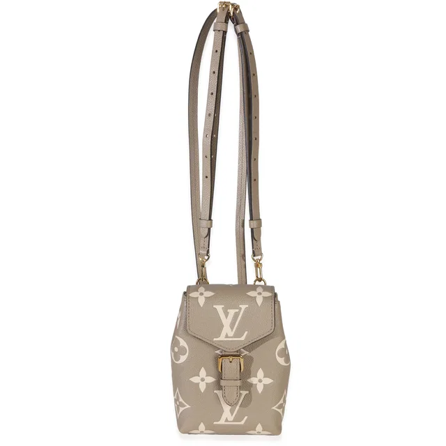 Louis Vuitton Tourterelle Empreinte Giant Monogram Tiny Backpack Gray Leather Handbag in Grey Leather from HEWI