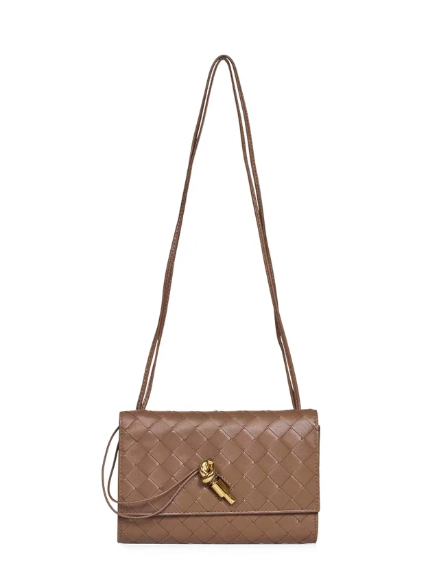 Bottega Veneta Shoulder Bag — Brown Lambskin in Brown Lambskin from HEWI