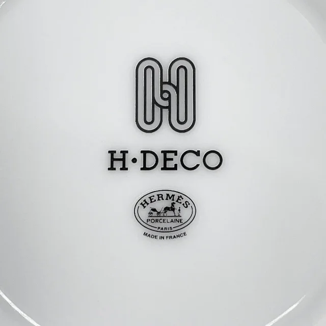 Hermès Teacup & Saucer H Deco Pair Set White/BlackP037016P Porcelain Size 7.8 cm in White from GALLERY RARE, photo 12 of 14