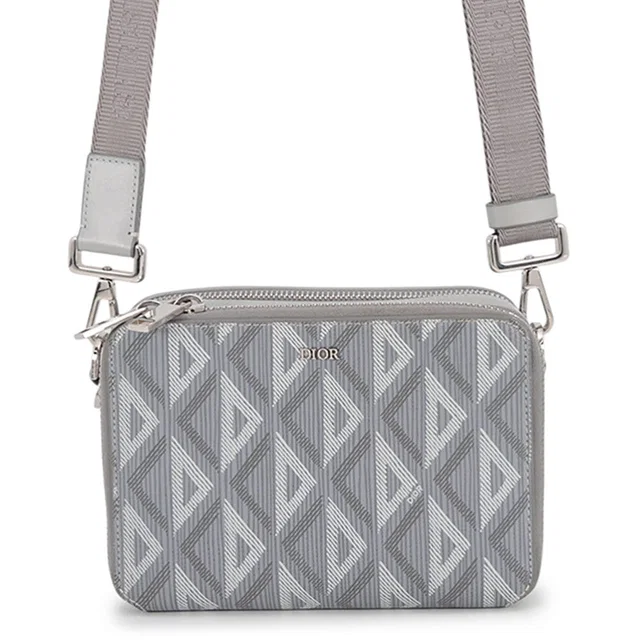 Dior CDDiamond Shoulder Bag Gray2ESBC119DCO_H42E Leather in Leather from GALLERY RARE