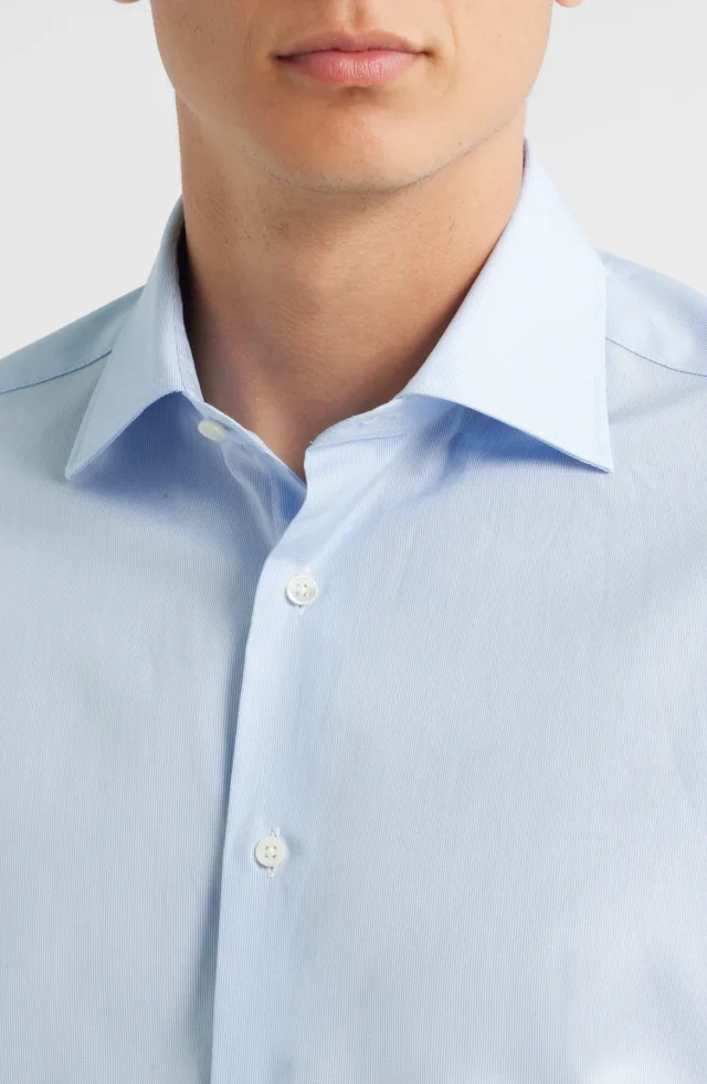 Canali Regular Fit Dress Shirt in Blue, photo 2 of 6 from Nordstrom Rack