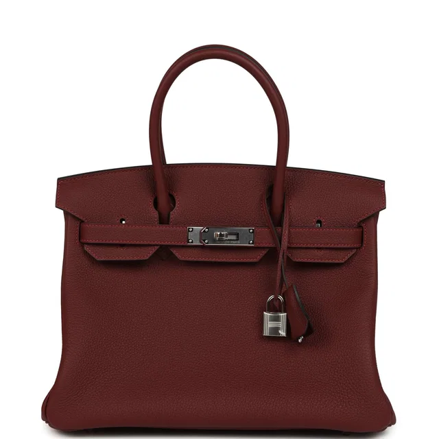 Hermès Birkin 30 Rouge H Togo Palladium Hardware in Burgundy Togo leather from Madison Avenue Couture