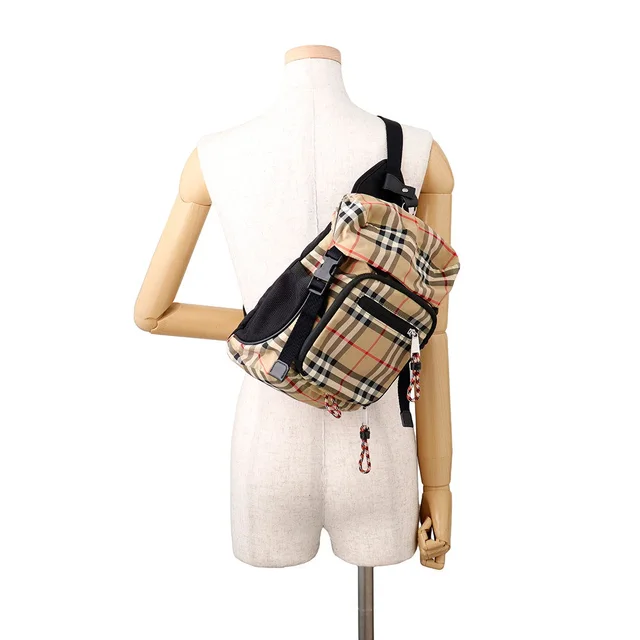 Burberry Nova Check Crossbody Bag Beige/Black8013645 Nylon in Beige Nylon from GALLERY RARE, photo 2 of 2