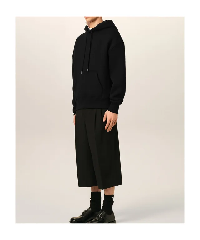 Ami Paris Black cotton hoodie with embossed Ami de Coeur, photo 5 of 6 from SENSER