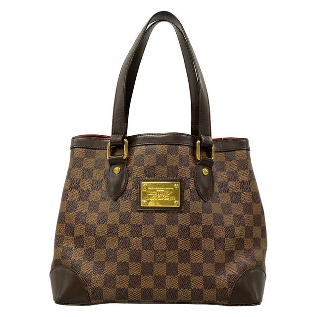 Louis Vuitton Handbag Damier Hampstead PM Ebene in Brown Leather from The Reluxe