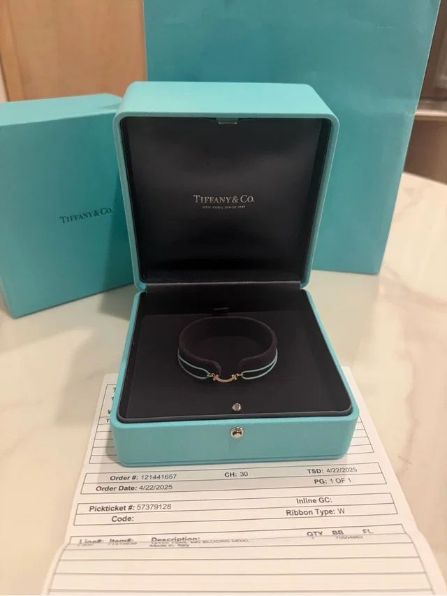 Tiffany & Co. Smile Cord Bracelet In 18k Yellow Gold And Diamonds in blue from Poshmark