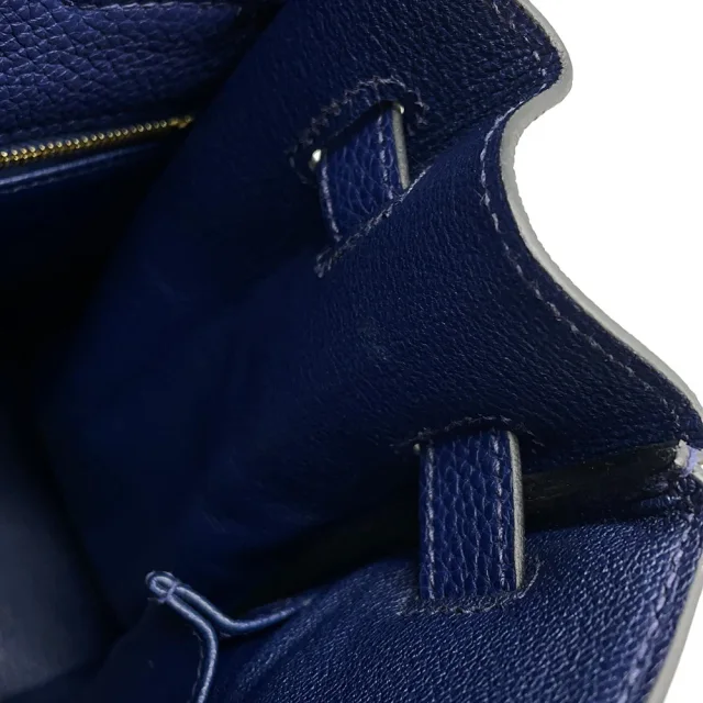 Hermès Kelly Retourne blue navy Togo Leather Size 35 in Navy Togo leather from GALLERY RARE, photo 11 of 17
