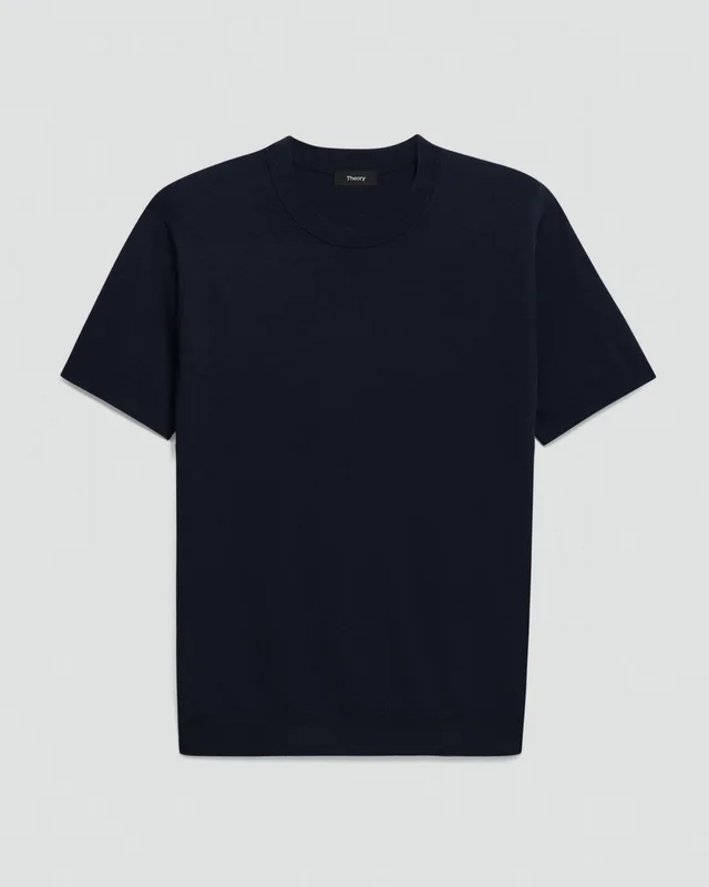 Theory Soris Tee in Light Bilen in DARK ECLIPSE 62% Viscose, 38% Polyester; Exclusive Of Elastic, photo 6 of 12 from Theory