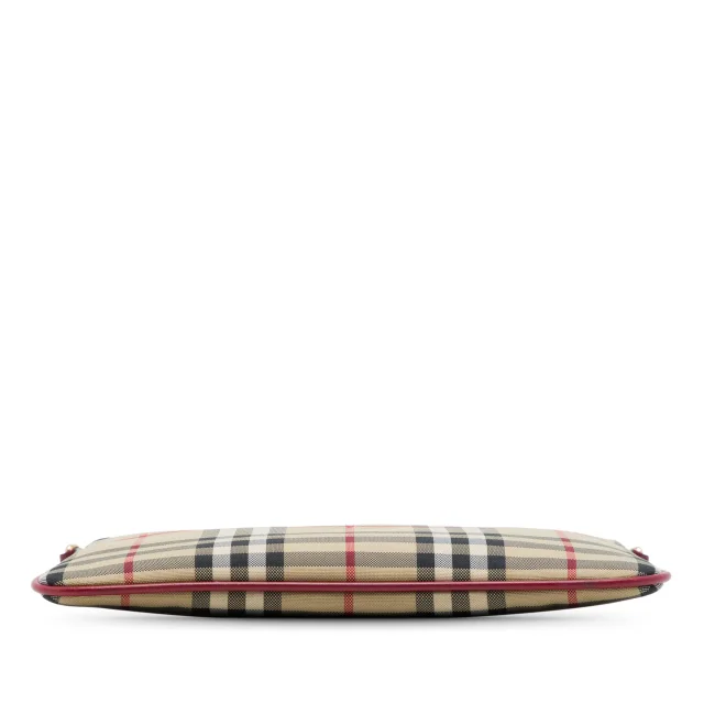 Beige Burberry Haymarket Check Canvas Peyton Crossbody in Beige Canvas from Designer Revival, photo 3 of 6