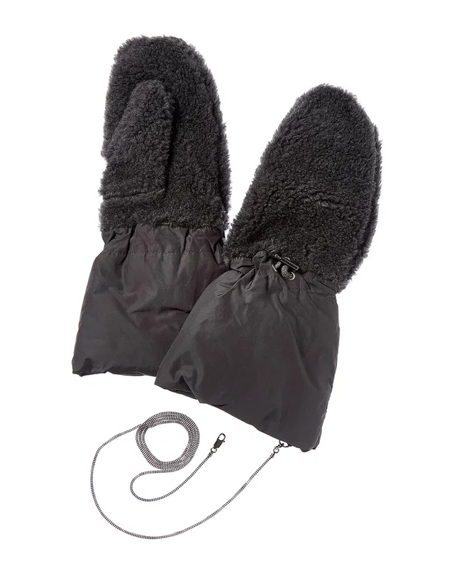 Brunello Cucinelli Wool & Cashmere-Blend Mittens, image 1 of 1 from Gilt