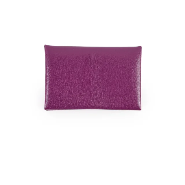 Hermès Calvi Cardholder Anemone Chevre Chamkila in Goatskin from The Purse Affair