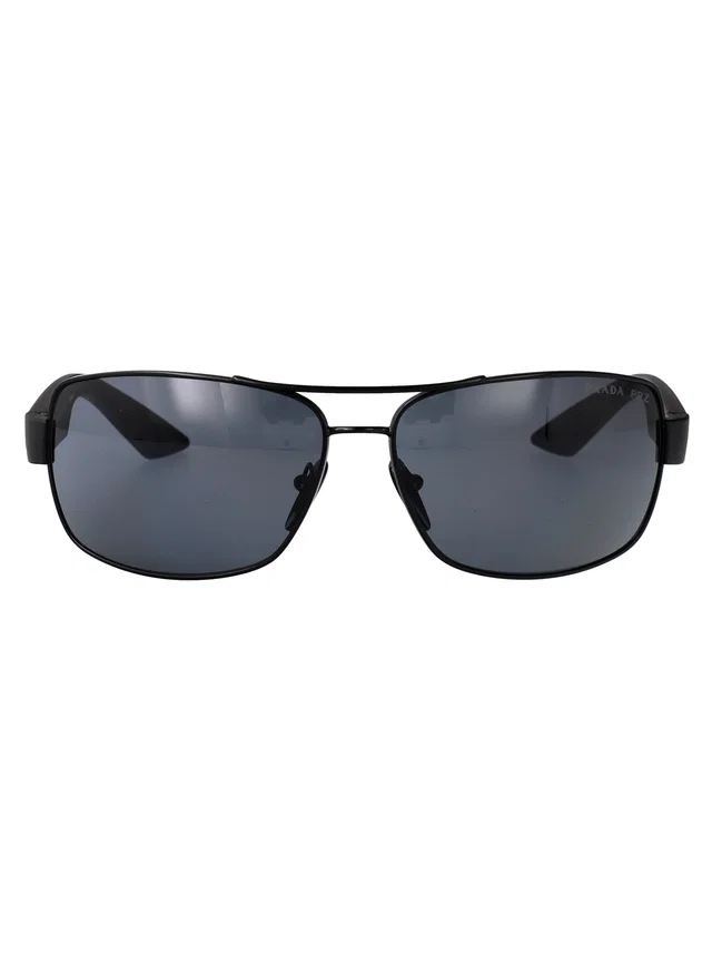 Prada 0ps Metal Aviator Sunglasses — Black in Black from HEWI