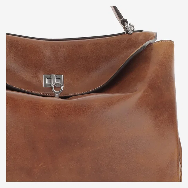 Balenciaga Rodeo Piccola Shoulder Bag — Brown Domesticated Lamb Leather in Brown Lambskin from HEWI