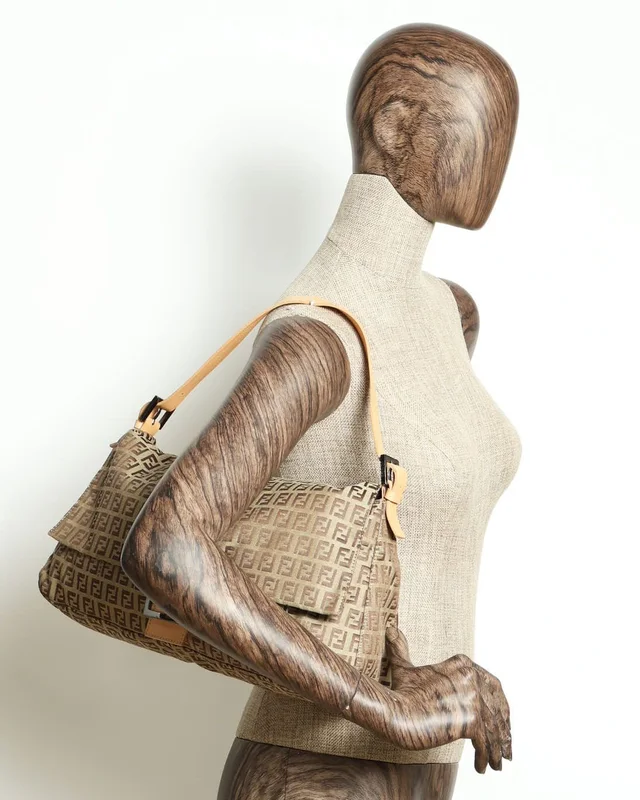 Fendi Zucchino Mamma Baguette Bag in Canvas from A Retro Tale, photo 11 of 12