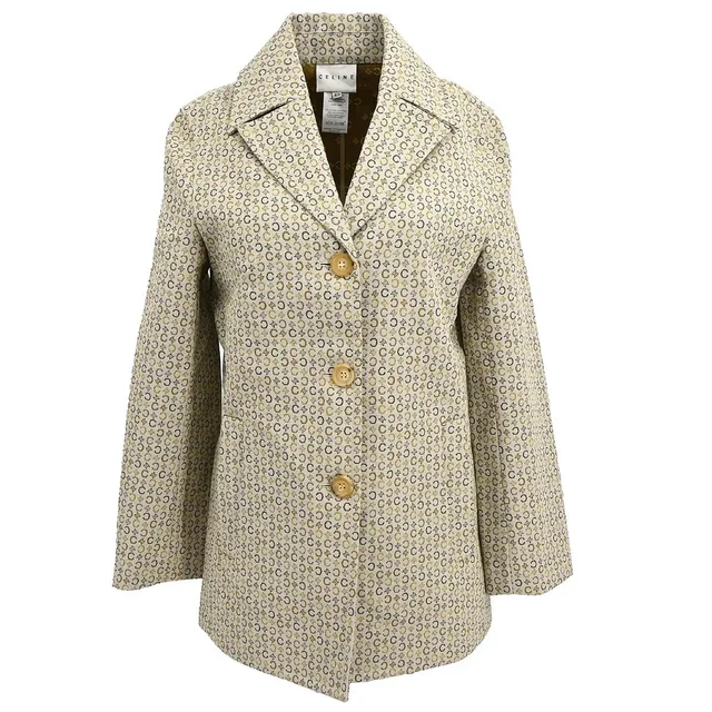 Celine Single Breasted Jacket Beige #40 in Beige from AMORE Vintage Tokyo