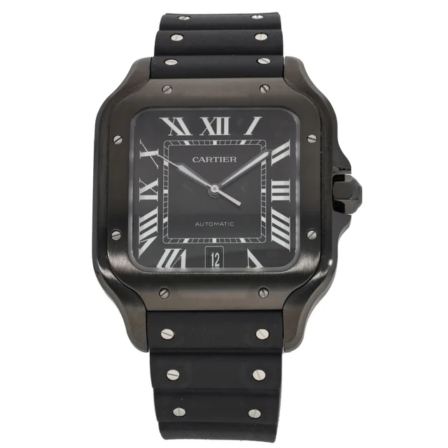 Cartier Santos WSSA0039 39.8mm DLC Stainless Steel Watch from H&T