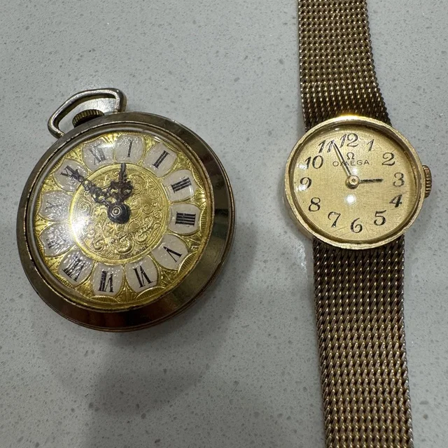 Omega Women's Gold Mesh Bracelet Watch in gold from Poshmark