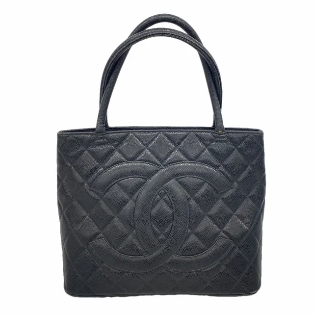 Chanel Tote Bag Reissue Caviar Leather Black Gold in Black Caviar leather from The Reluxe