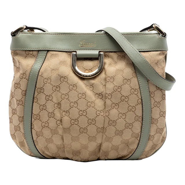 Beige Gucci GG Canvas Abbey D Ring Crossbody in Beige Canvas from Designer Revival