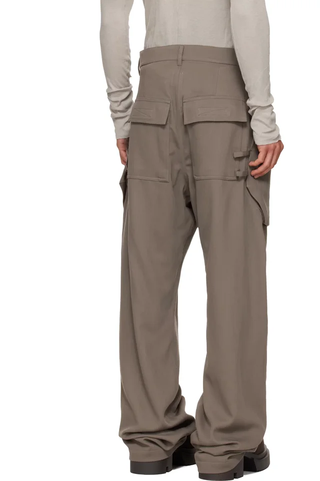 Rick Owens Gray Temple Stefan Cargo Pants, photo 3 of 4 from SSENSE
