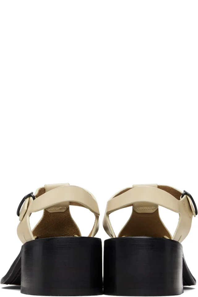 HEREU Off-White Pesca Heeled Sandals, photo 2 of 5 from SSENSE