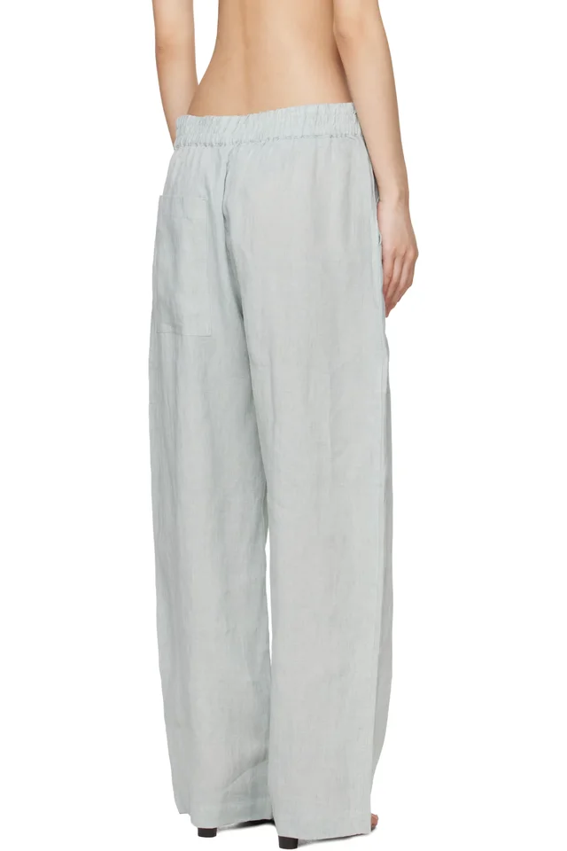 Studio Nicholson Green Attis Trousers, photo 3 of 4 from SSENSE