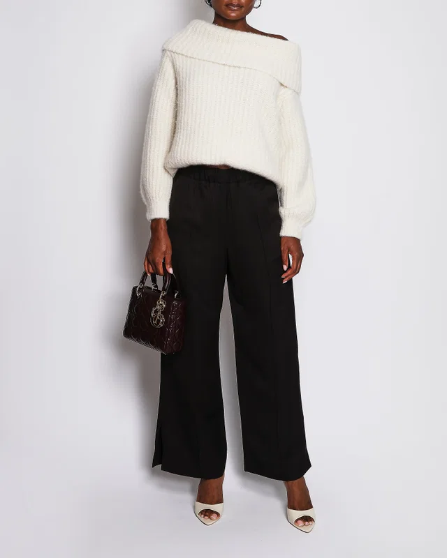 Jil Sander Chocolate Brown Straight Leg Trousers Size UK 10 in Brown from Sellier