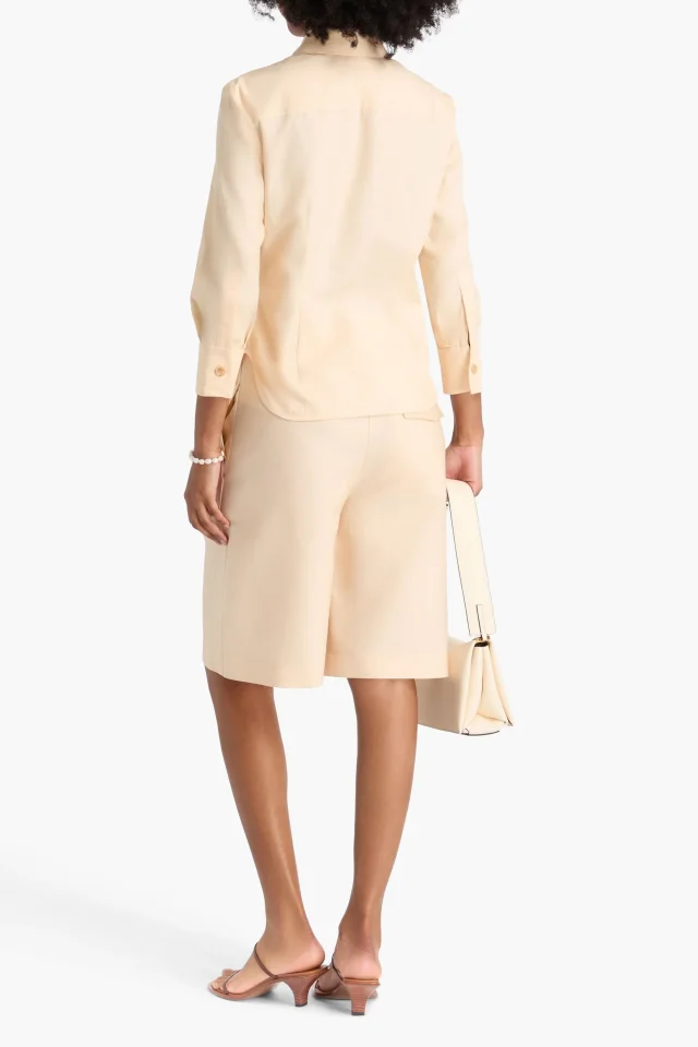 Zimmermann Cotton-Poplin Shirt in Pastel orange, photo 3 of 4 from THE OUTNET