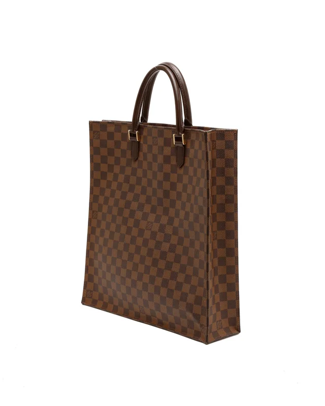 Louis Vuitton Damier Ebene Sac Plat Bag in Brown Canvas from A Retro Tale, photo 3 of 9