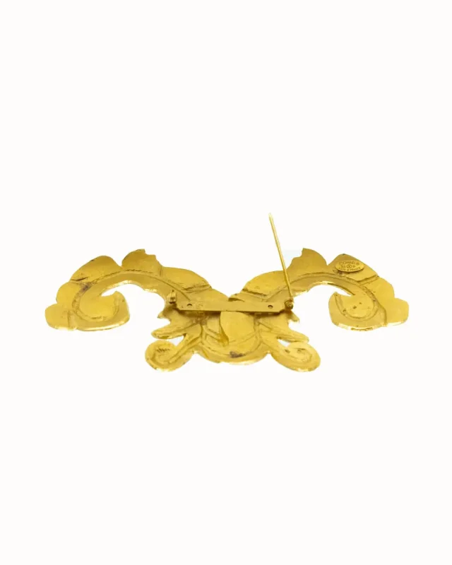 Chanel Large Antheus Leaf Scroll Brooch 1993 Matte Finish from Luxury Promise, photo 2 of 4
