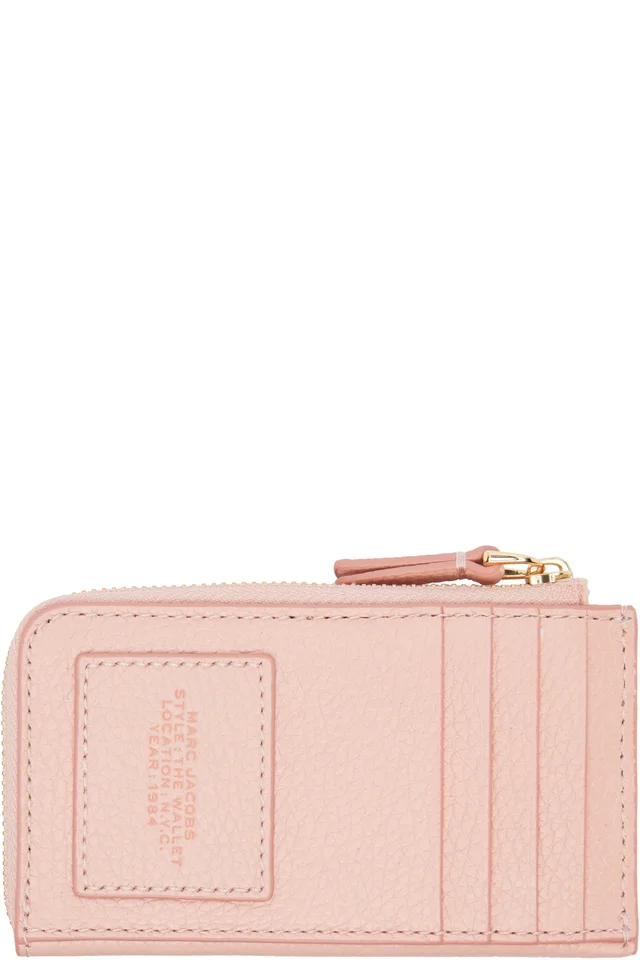 Marc Jacobs Pink 'The Leather Top Zip Multi' Wallet, photo 2 of 2 from SSENSE