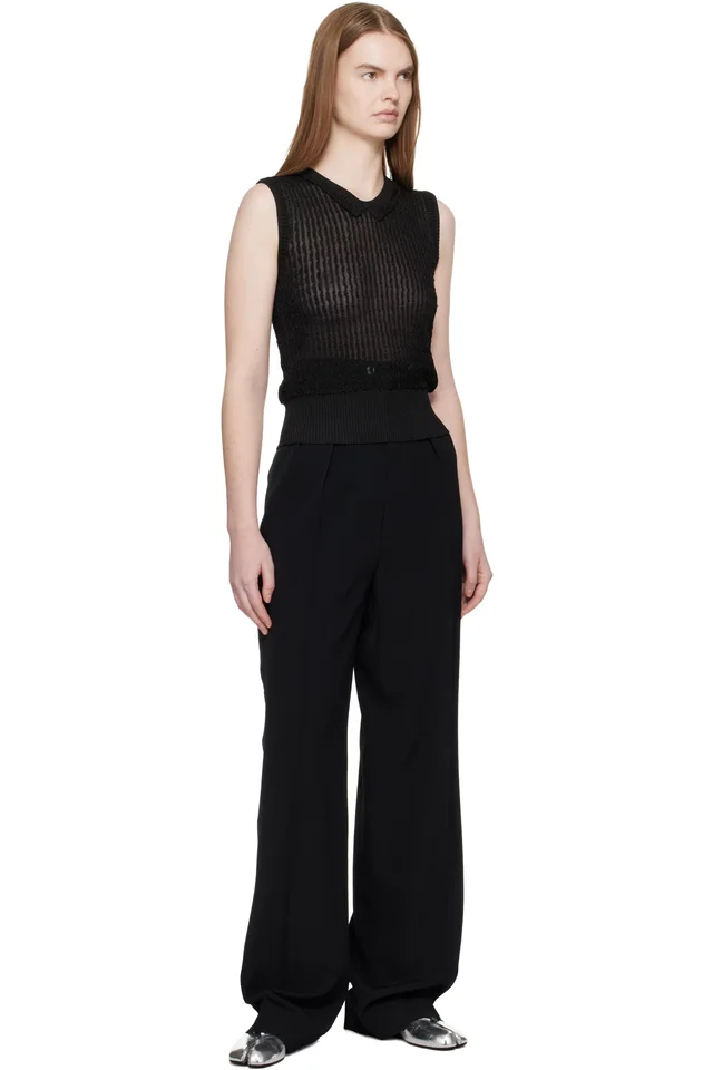 Maison Margiela Black Knit Vest, photo 4 of 4 from SSENSE